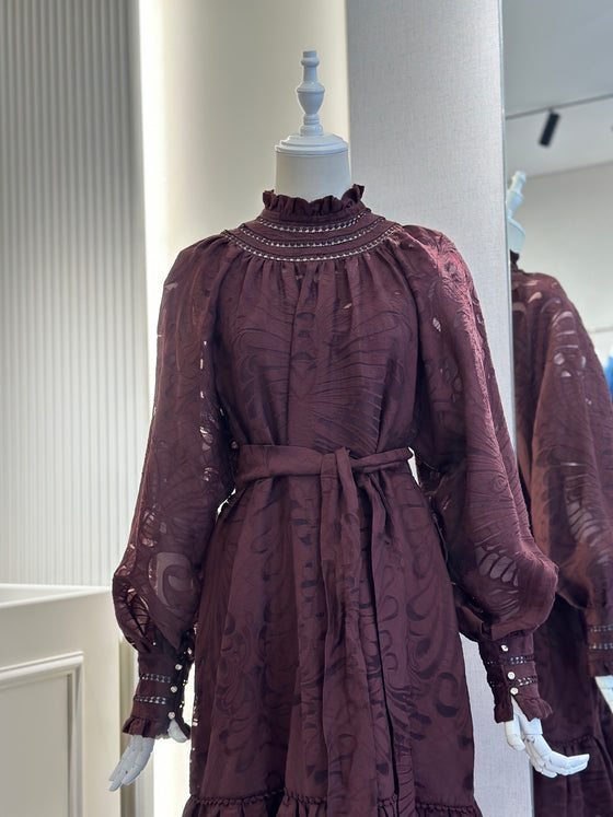 Serpil Bordeaux dentelle