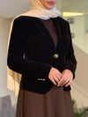 Brown velvet blazer FW26