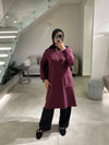 Armine burgundy basic top FW26