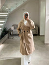 Joukh double beige coat FW26