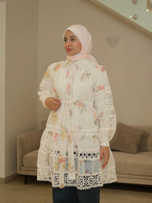  Organza floral shirt