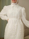 Organza white shirt dress