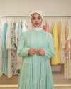 Aqua chiffon mini dress