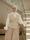 Maxi beige vested dress