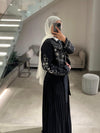 black evening dress set