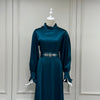 Emerald green evening dress