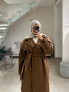 Brown italian joukh coat FW26
