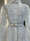 White laced evening dress