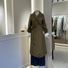  Olive green long cardigan