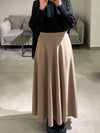 beige straight skirt FW26