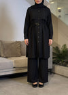 Black summer long pants set