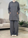 Armine Dark grey pants set SS26