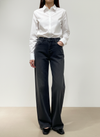 Grey wide denim pants