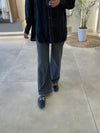Grey wide denim pants