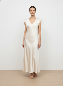  Italy silk gold dress
