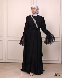  black lace evening dress