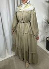 Olive green summer dress