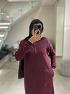 Armine burgundy basic top FW26