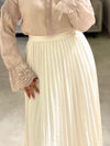 Strassted cream skirt