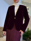 burgundy  velvet blazer FW26