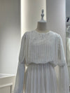 Pleated white shirt