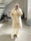 Beige italian fur coat FW26