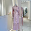 Pink trench coat dress