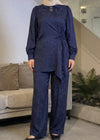 Armine navy blue pants set SS26