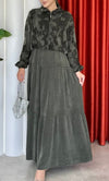 Qupra olive green dress set