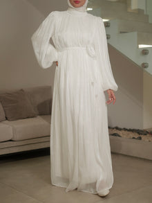  White maxi evening dress