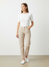 Beige denim pants