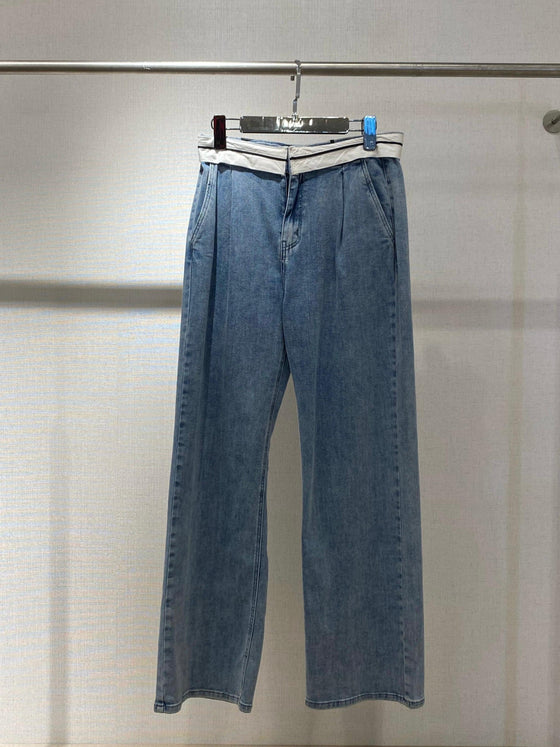 Italian light denim pants