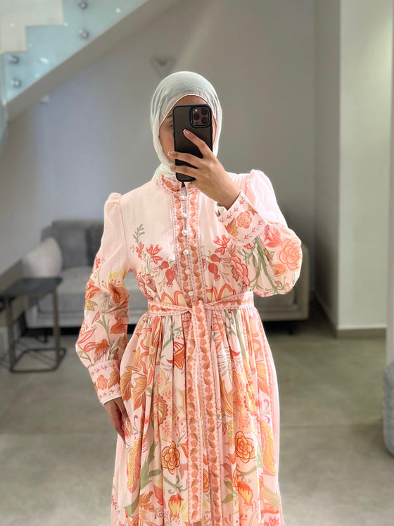 Salmon printed dress