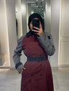 Burgundy trench coat FW25