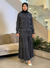Black qupra skirt set SS26