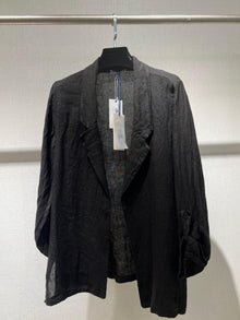  italian linen black cardigan