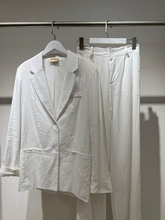 italy linen white set