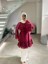 Midi italian bordeaux dress FW26