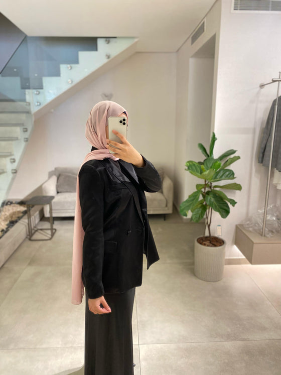 Italian silk black blazer