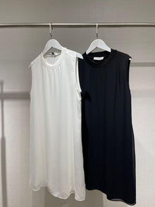  Basic long chiffon black shirt