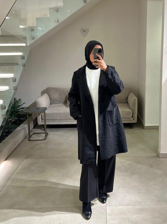 Mohair black blazer FW26