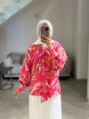 printed floral silk shirt