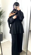 Black tencel pants set