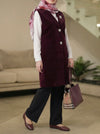 Burgundy mohair vest FW26
