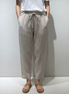  Italy linen beige pants