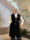 Black mohair vest FW26