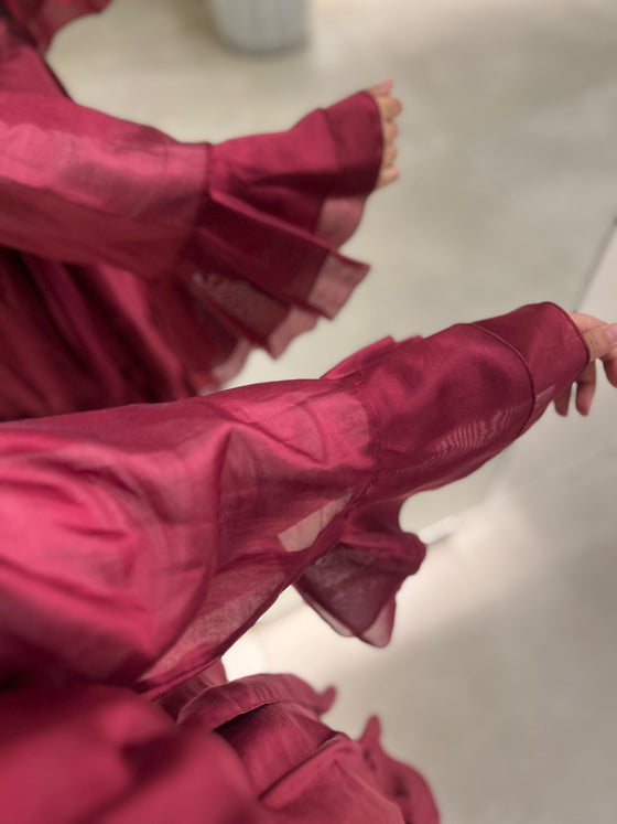 Midi italian bordeaux dress FW26