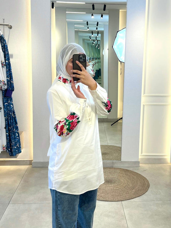 Serpil White embroidered shirt