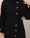 Black ruffled dress