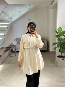  Beige short dress